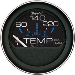 2 in. 60-120 deg Coral Cylinder Head Temperature Gauge with Sender