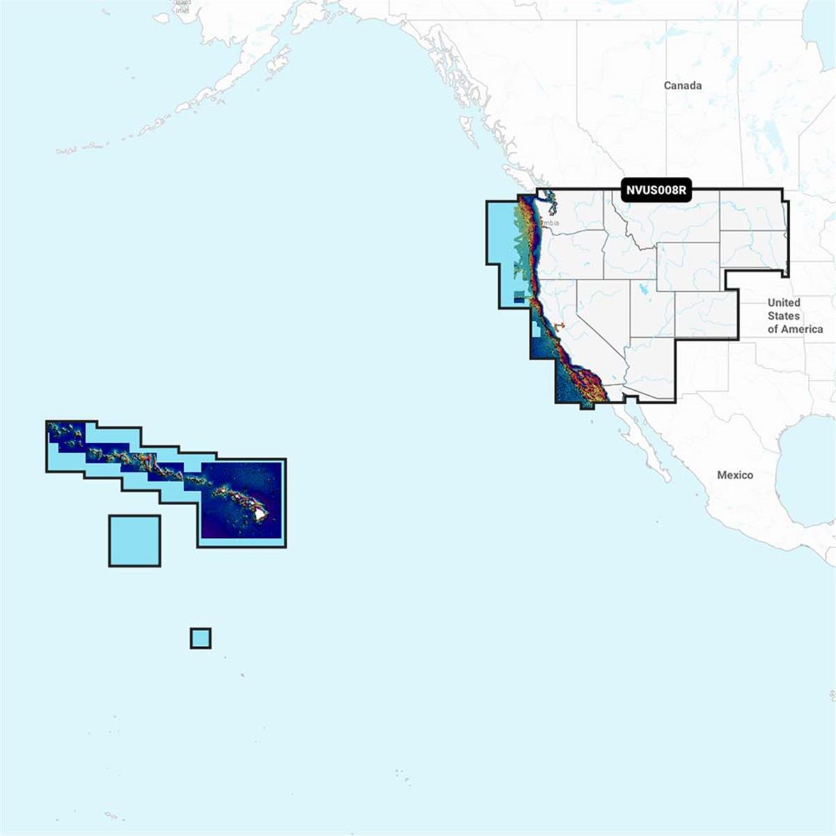 010-C1292-00 Navionics Vision Plus NVUS008R U.S. West Fishing Map -  Garmin