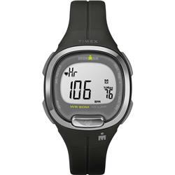 TW5M40500 33 mm Ironman Transit Plus Resin Strap Activity & Heart Rate Watch, Black & Silver Tone