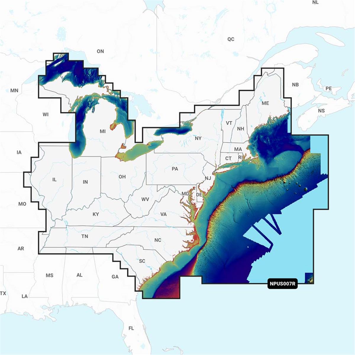 Picture of Navionics 010-C1370-40 Platinum Plus NPUS007R U.S. East Fishing Map