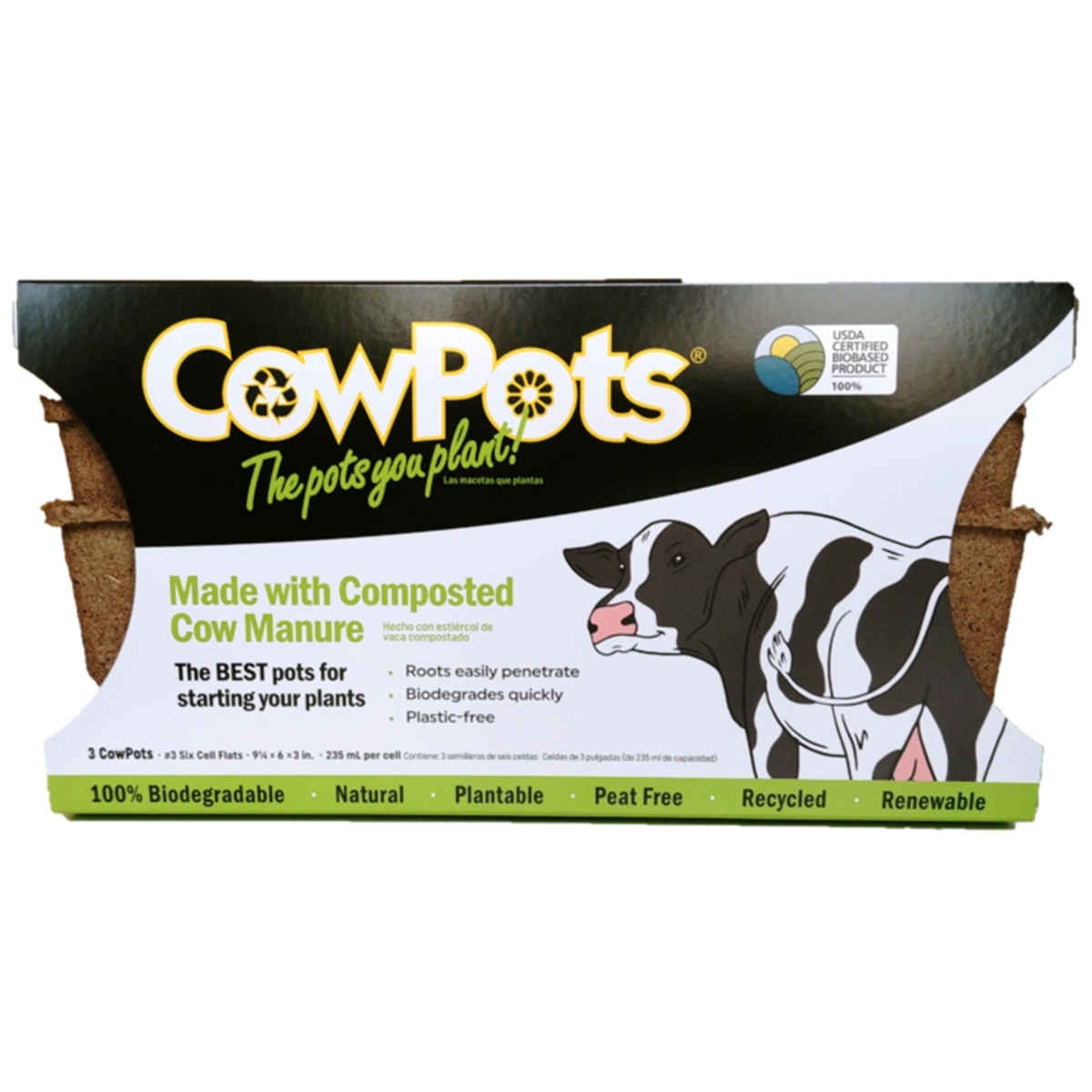 CPRetPkCom CowPots - 3 Retail Pack Combo