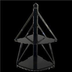 Acrylic Decorative Stand, Marble Black