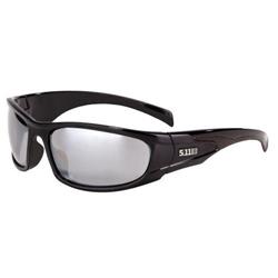 680562076035 P-38 Polarized Sport Sunglasses, Matte Black & Silver Frame