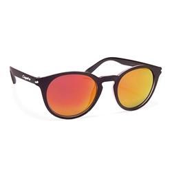 Crosstown m.black&gray w red mir Crosstown Retro Cool Polarized Sunglasses, Matte Black & Gray with Red Mirror