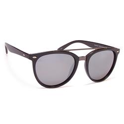 680562015737 Downtown Polarized Polycarbonate Sunglasses with Silver Mirror, Black Gun & Gray -  Coyote Eyewear