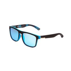 Marco Polarized Street & Sport Sunglasses - Matte Black - Grey & Ice Blue Mirror