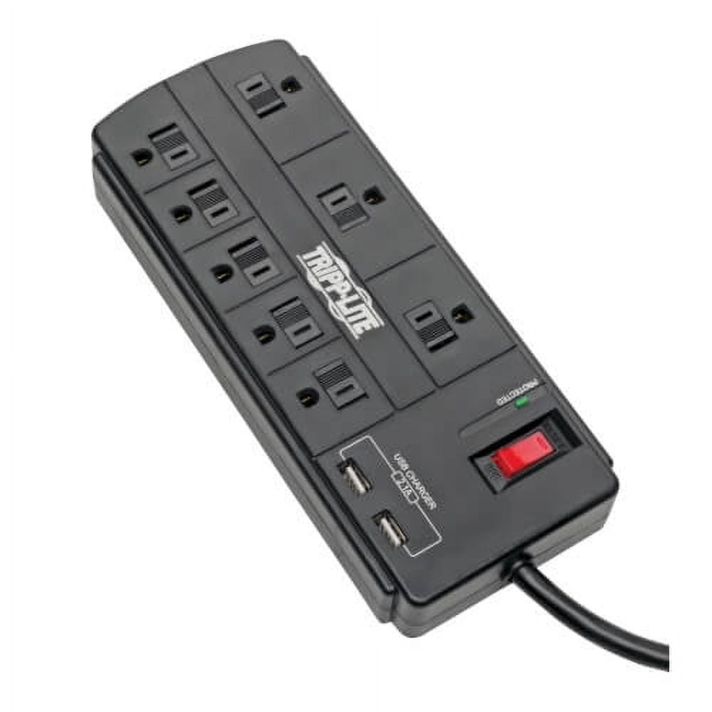 Tripp Lite 8-Outlet Surge Protector Power Strip with 2 USB Ports