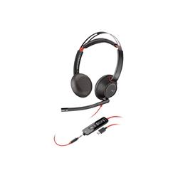 207586-03 Blackwire 5220 C5220 USBC Bulk Wired Headset, Black