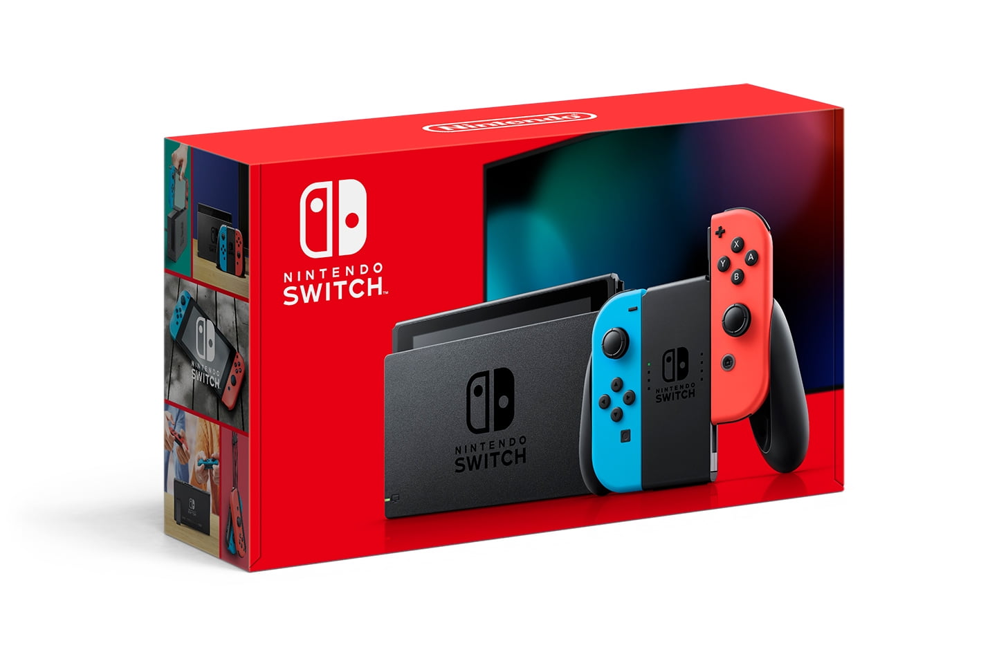 Picture of Nintendo HADSKABAA Switch with Neon Blue & Red Controllers