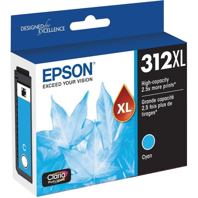 Picture of Epson America T312XL220-S T312 Cyan Claria XL Photo HD High Capacity Ink Cartridge with Sensormatic
