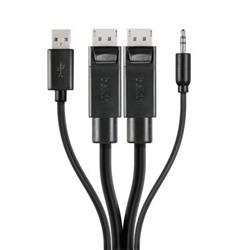 F1D9020B06T TAA Dual DP USB Audio SKVM Cable - 6 ft.