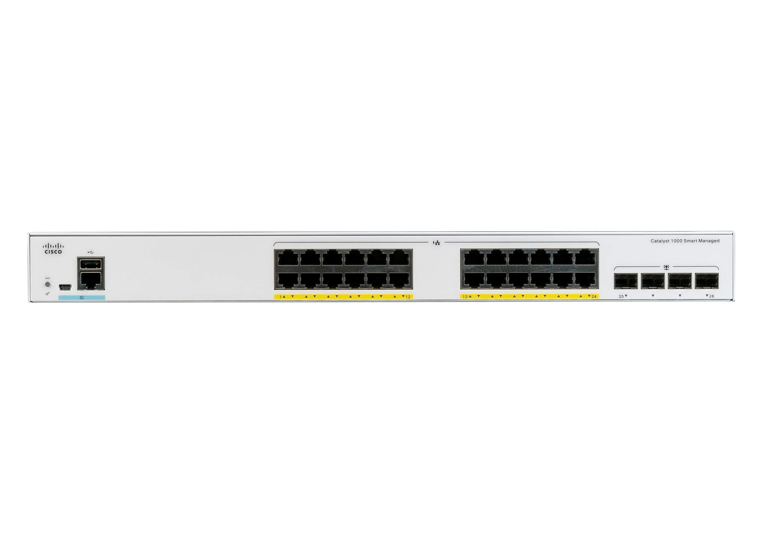 Picture of Cisco C1000-24T-4G-L Ethernet Switch - 24 Ports - Manageable - 2 Layer Supported - Modular - 4 x 1G