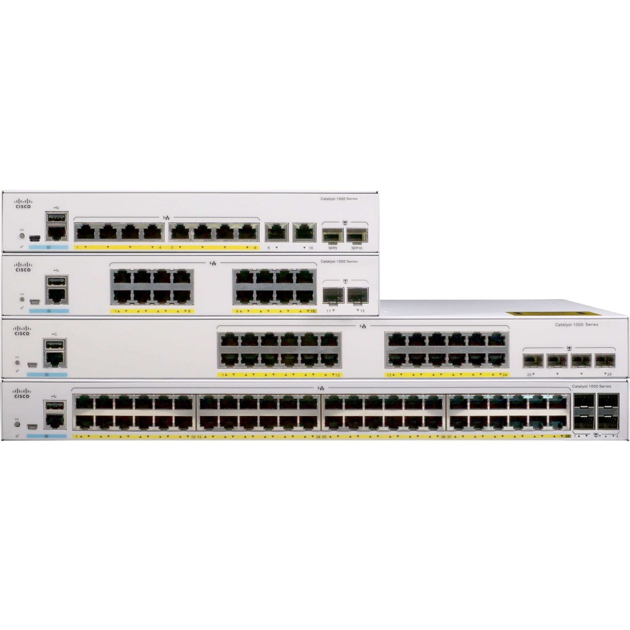 Picture of Cisco C1000-48P-4G-L Ethernet Switch - 48 Ports - Manageable - 2 Layer Supported - Modular - POE