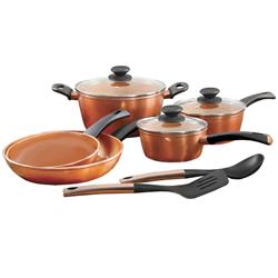 Picture of Gibson 123868.1 Hummington Induction Copper Cookware - 10 Piece