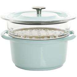 Picture of Gibson 127611.03 3 qt Casserole with Glass Steamer&#44; Blue