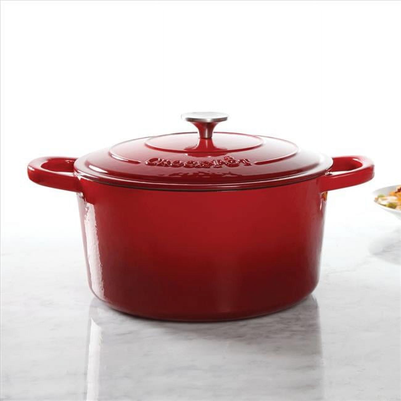 Picture of Gibson 69144.02 7 qt Round Dutch Oven Crock Pot&#44; Red