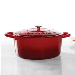 Picture of Gibson 69147.02 7 qt Oval Dutch Oven Crock Pot&#44; Red