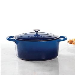 Picture of Gibson 69149.02 7 qt Oval Dutch Oven Crock Pot&#44; Sappire