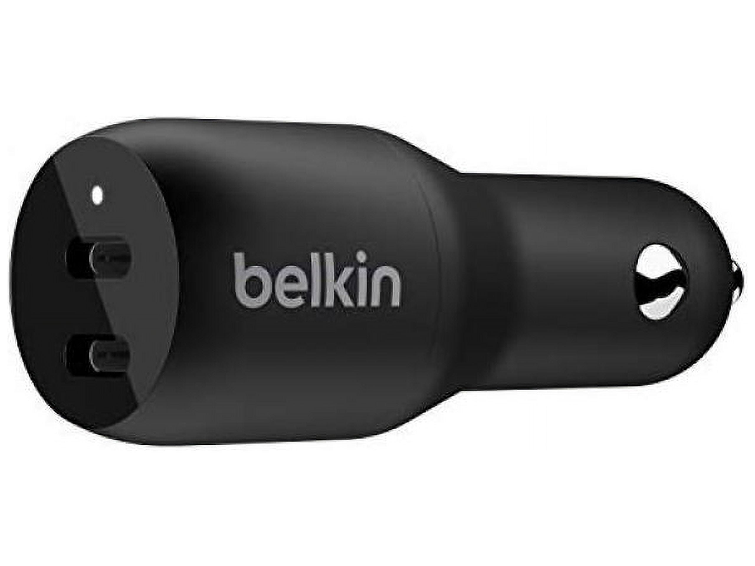 Picture of Belkin CCB002btBK Boost Charging Dual USB C Car Charger&#44; Black