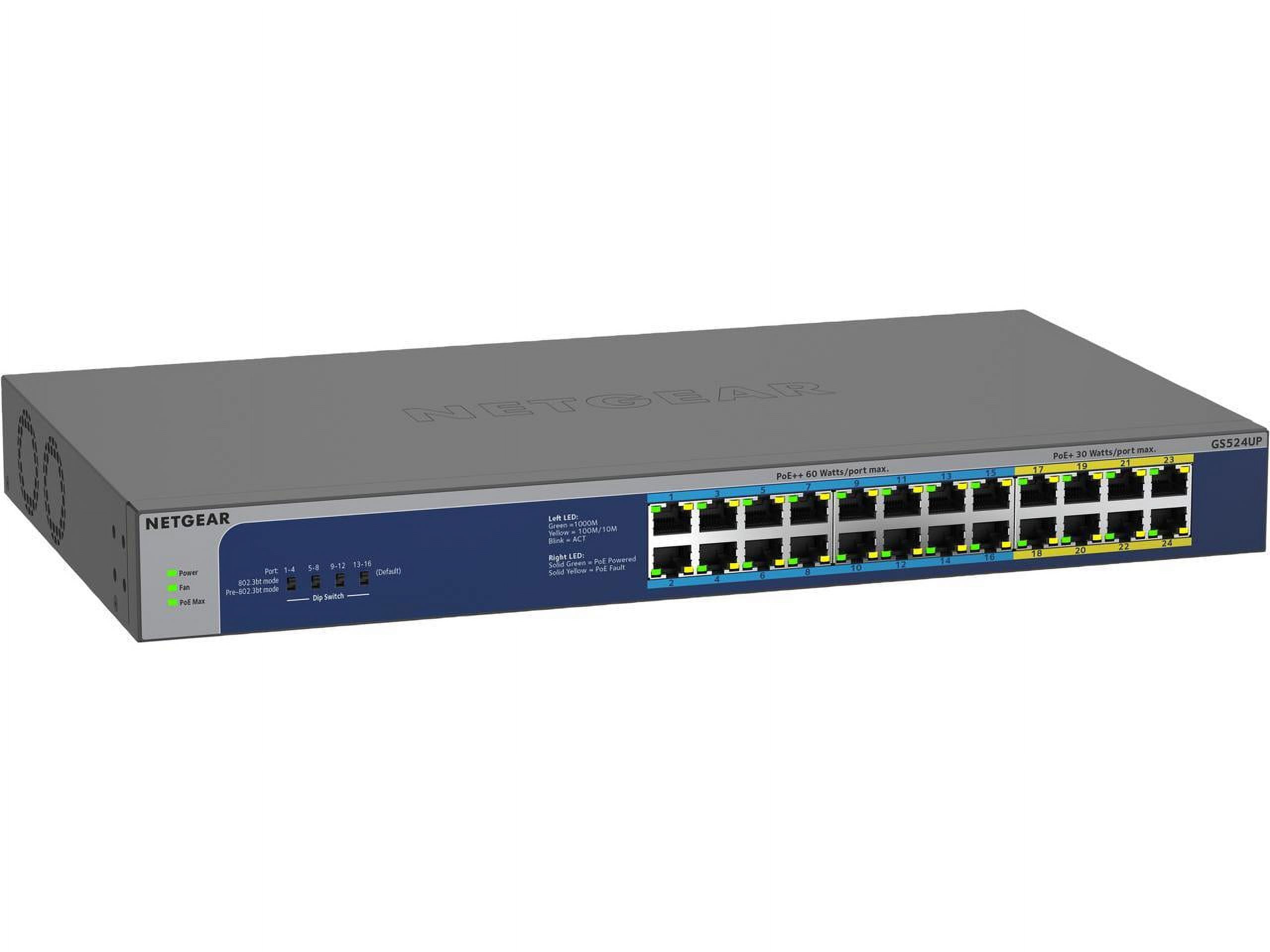 Picture of Netgear GS524UP-100NAS 24PT GE U60 PoE Plus Unmanaged Switch