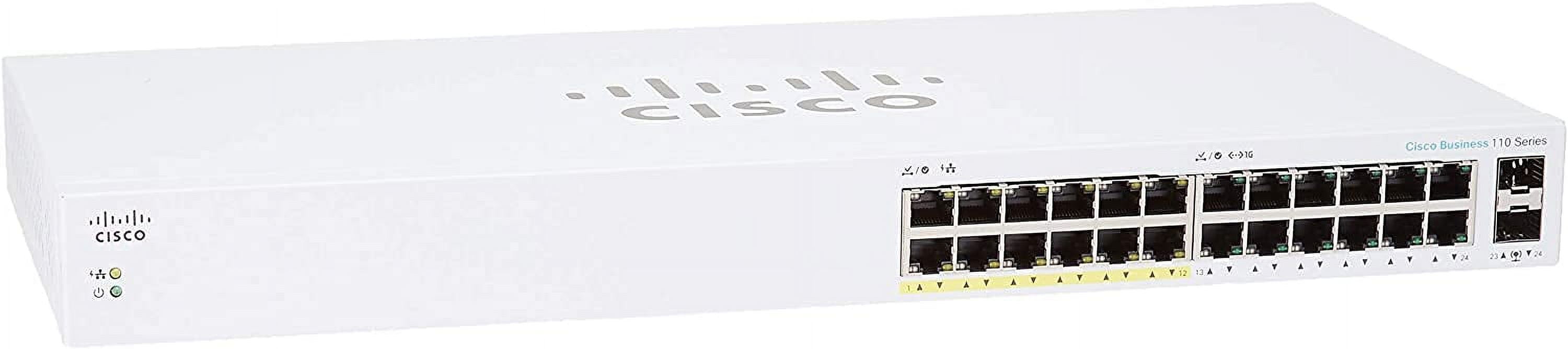 Picture of Cisco Systems CBS110-24PP-NA Unmanaged 24-Port GE Partial PoE 2x1G SFP Ethernet Switch