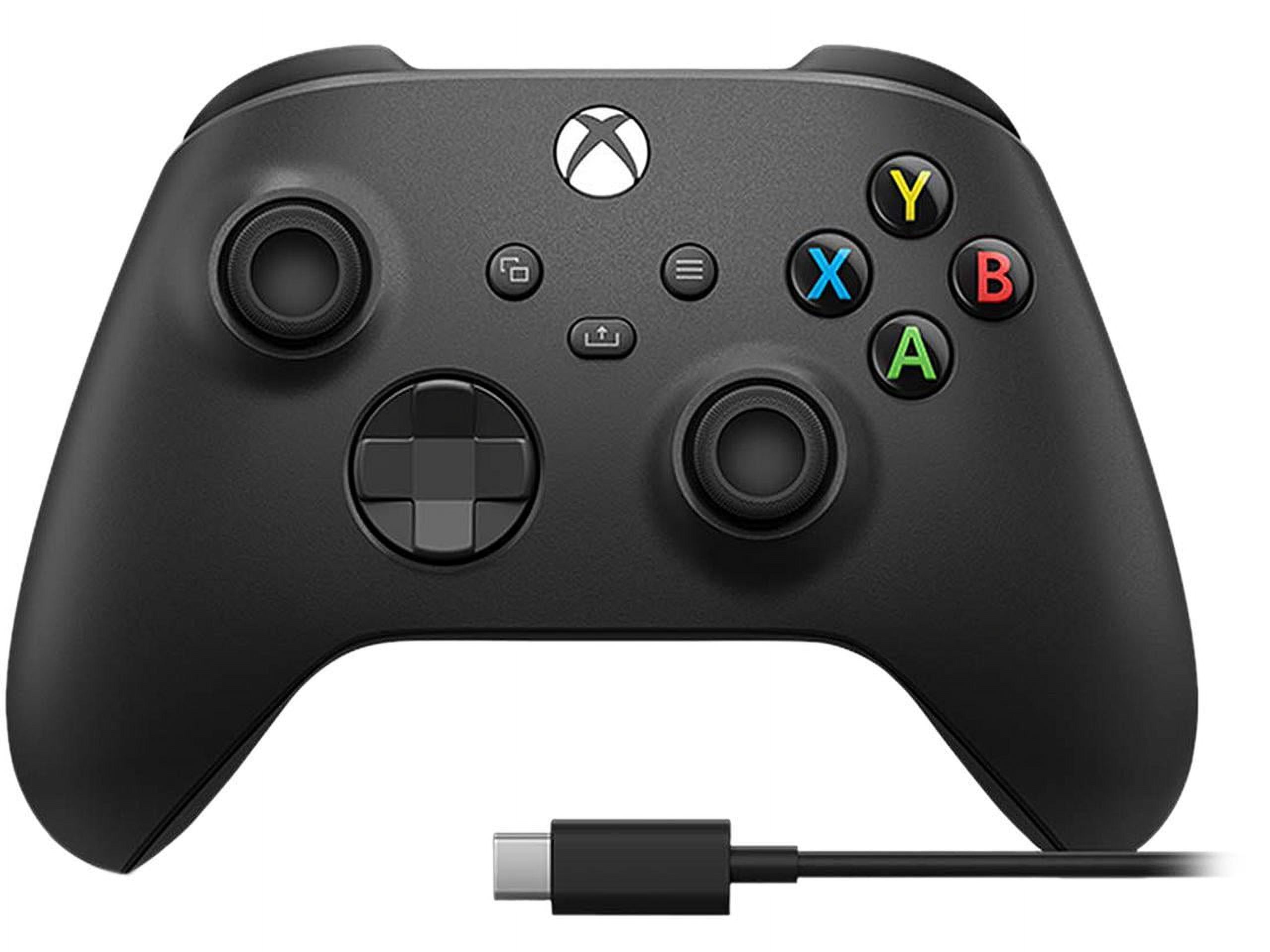 Picture of Microsoft Xbox 1V8-00001 Xbox Wireless Controller & USB-C Cable&#44; Carbon Black