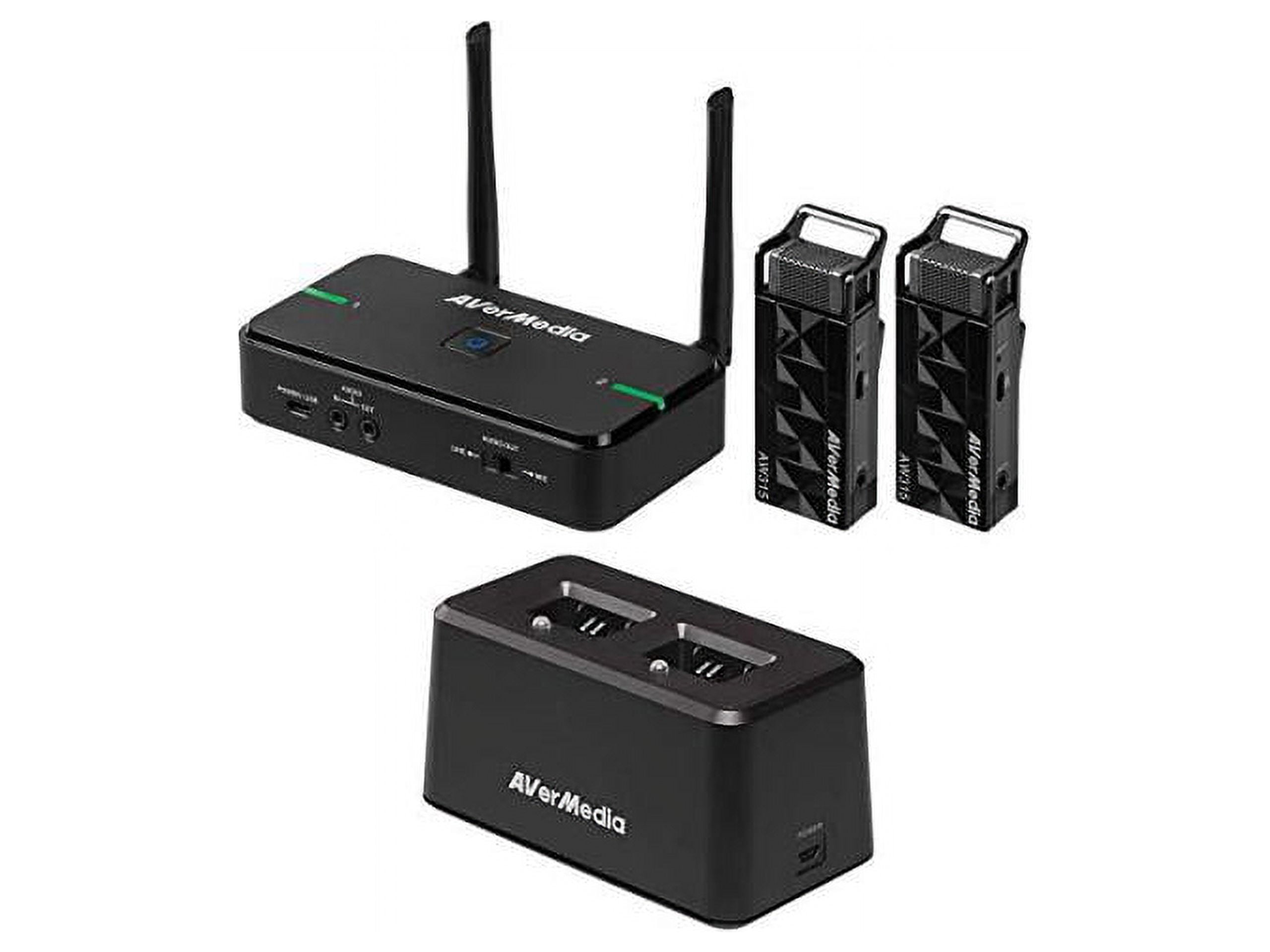 Picture of AVerMedia AW315F Dual Wireless Microphone System with Smart Pair Charging Station