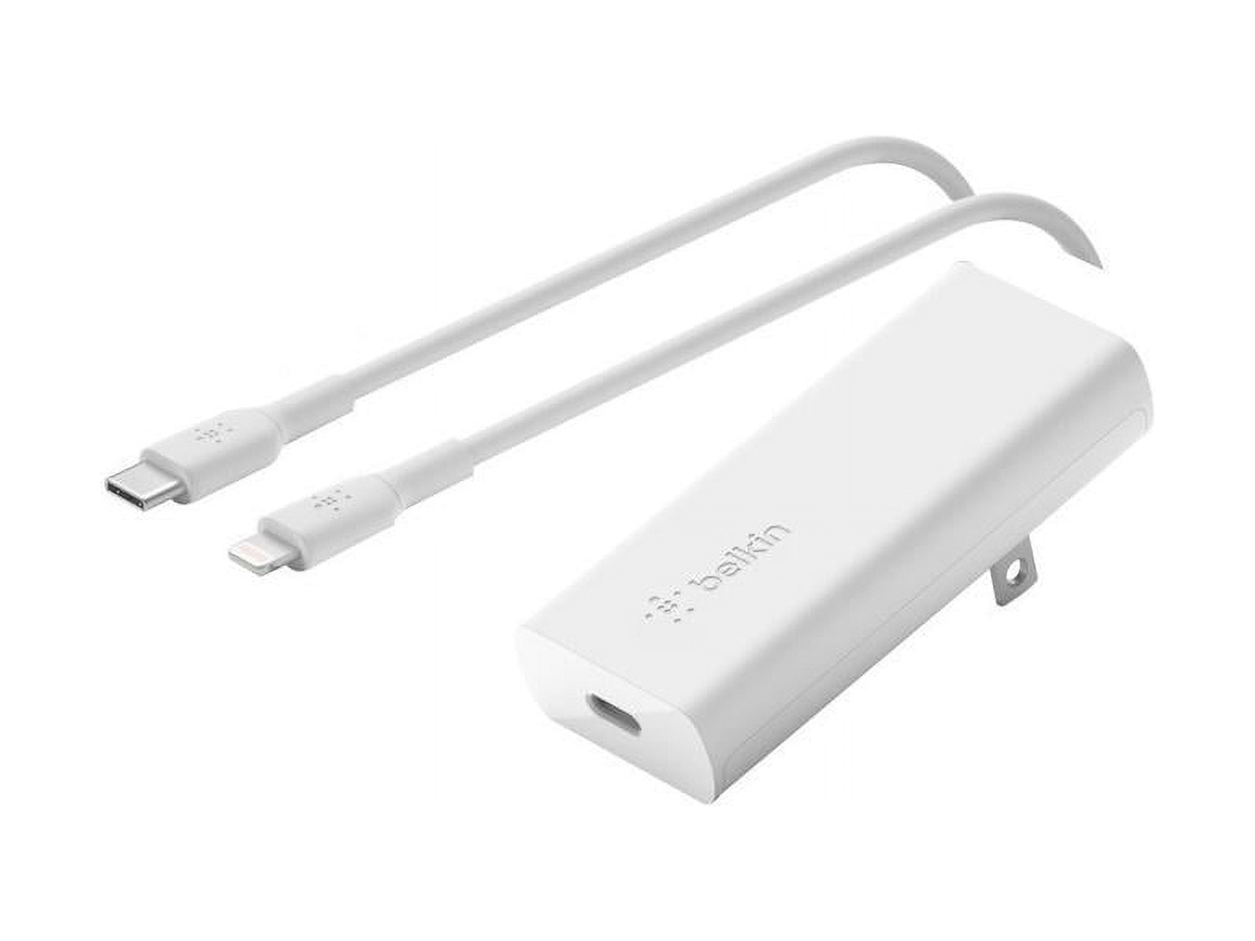 Picture of Belkin WCH009dq1MWHB6 GaN Wall Charger with USB-C Cable, White - 20W