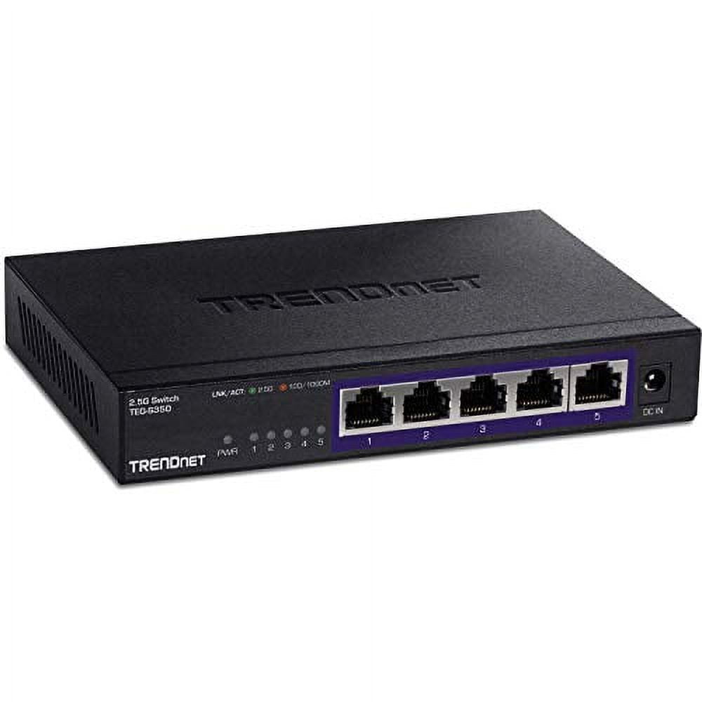 Picture of Trendnet TEG-S350 TRENDnet 5-Port Unmanaged 2.5G Switch for 2 Layer Supported - Twisted Pair - Wall Mountable
