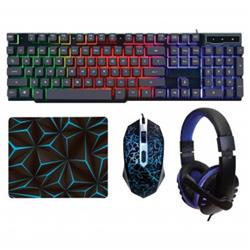 Picture of Naxa NG-5000 4-in-1 Professional Gaming Combo with Keyboard&#44; Mouse&#44; Headphones & Mousepad&#44; Black