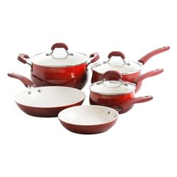 Picture of Gibson 94244.08 OSTER 8 Piece AL Cookware Set, Gradient Red