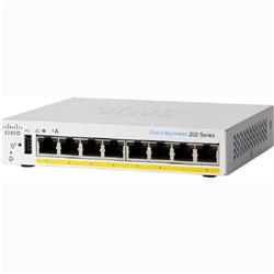 Picture of Cisco Systems CBS250-8PP-D-NA 8 Port GE Partial PoE Desktop Extended PSU Smart Switch&#44; White