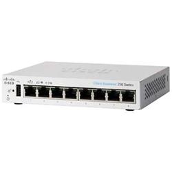 Picture of Cisco Systems CBS250-8T-D-NA 8 Port GE Desktop Extended PSU Smart Switch&#44; White