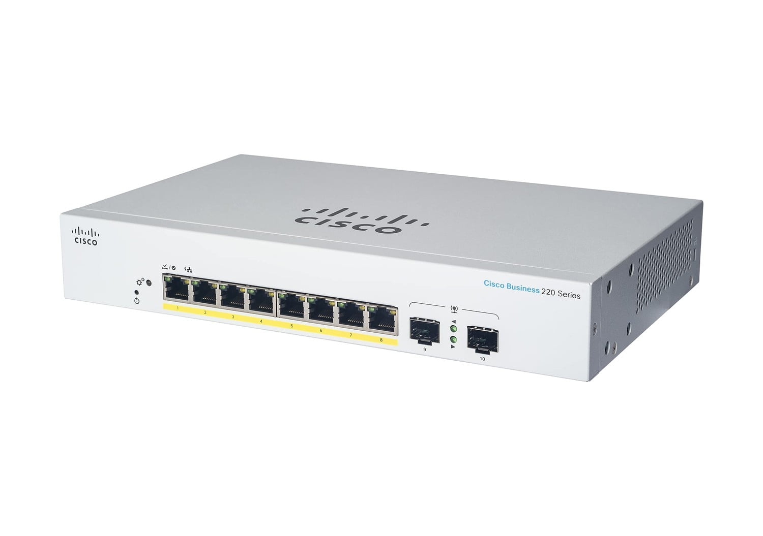 Picture of Cisco Systems CBS220-8P-E-2G-NA 8 Port GE PoE 2 x 1G SFP Smart Ethernet Switch