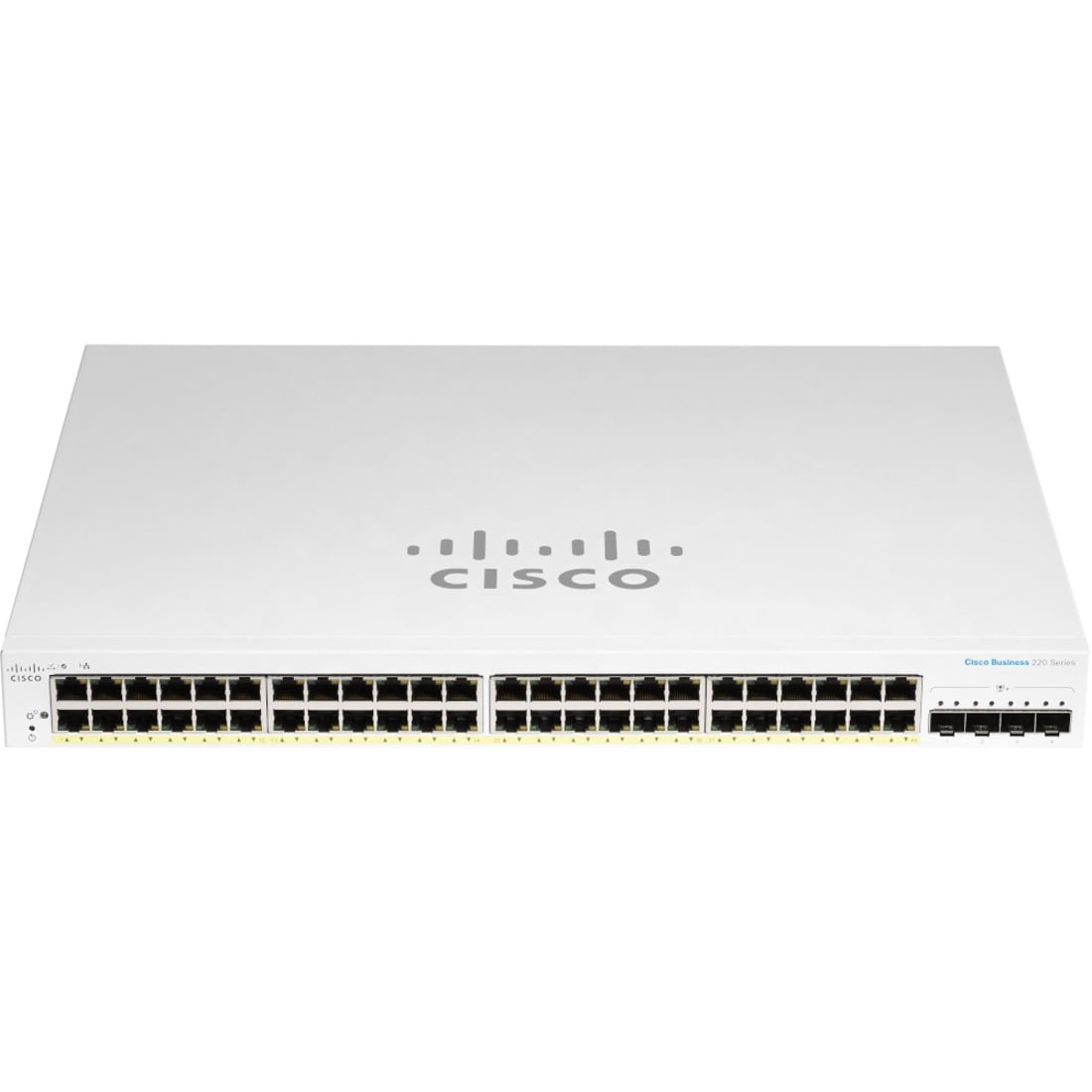 Picture of Cisco Systems CBS220-48P-4X-NA 48 Port GE PoE 4 x 10G SFP Plus Ethernet Smart Switch, White
