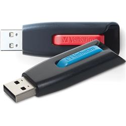 64GB Store N Go V3 USB 3.0 Flash Drive, Red & Blue - Pack of 2 -  Verbatim, VE647112