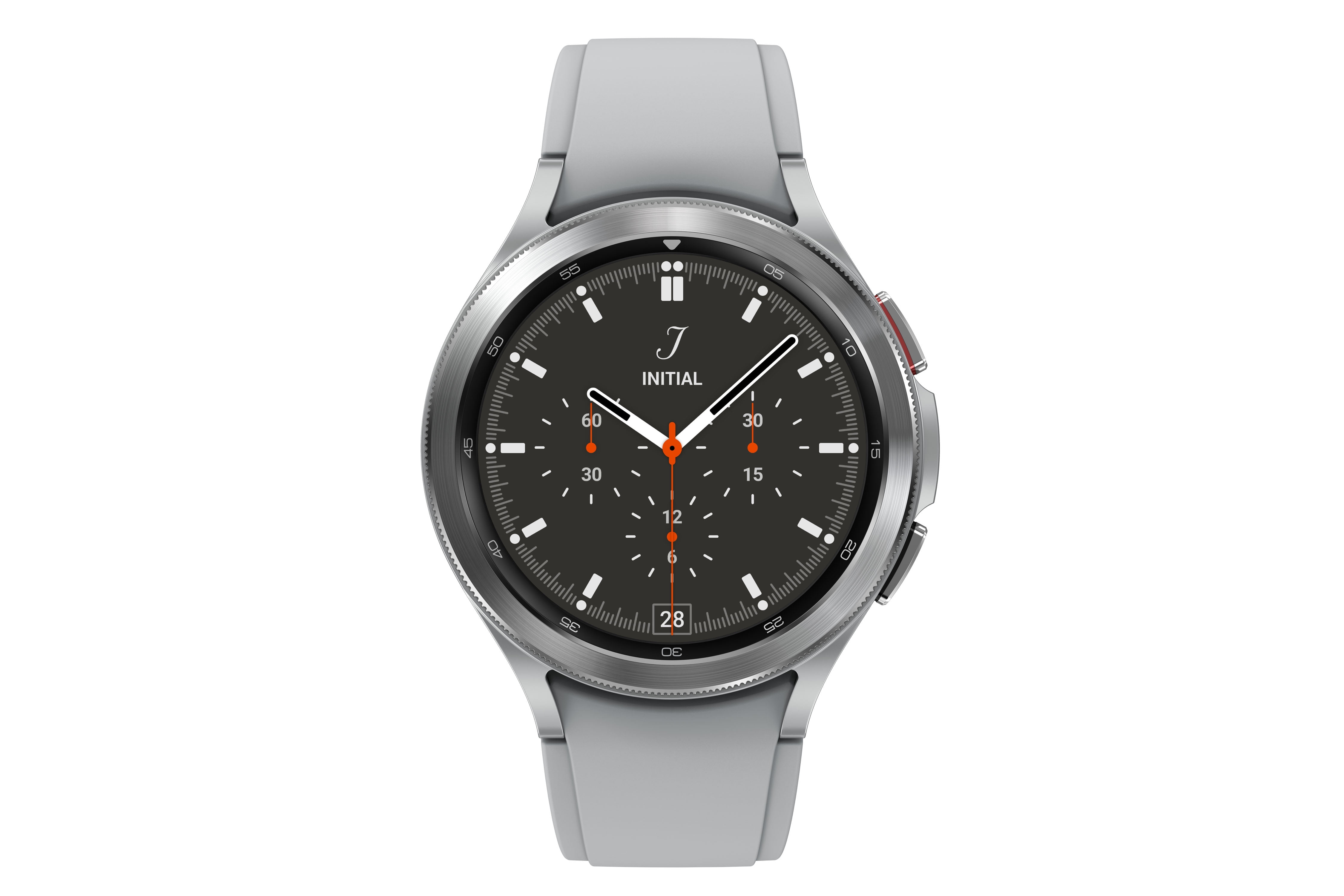 Picture of Samsung SM-R895UZSAXAA 46 mm Galaxy Watch 4 Classic LTE Smartwatch&#44; Silver