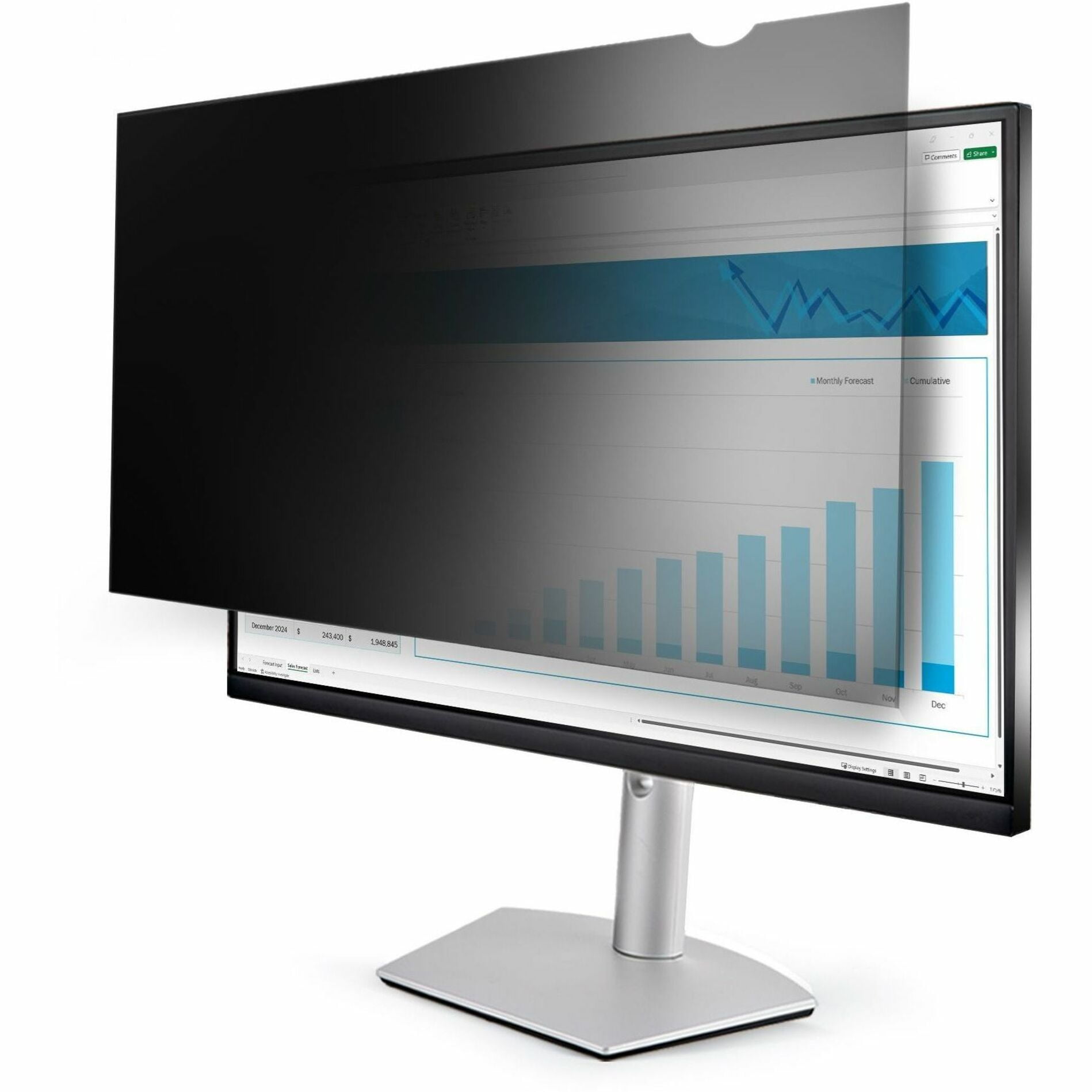 24 in. Monitor Privacy Screen - Black