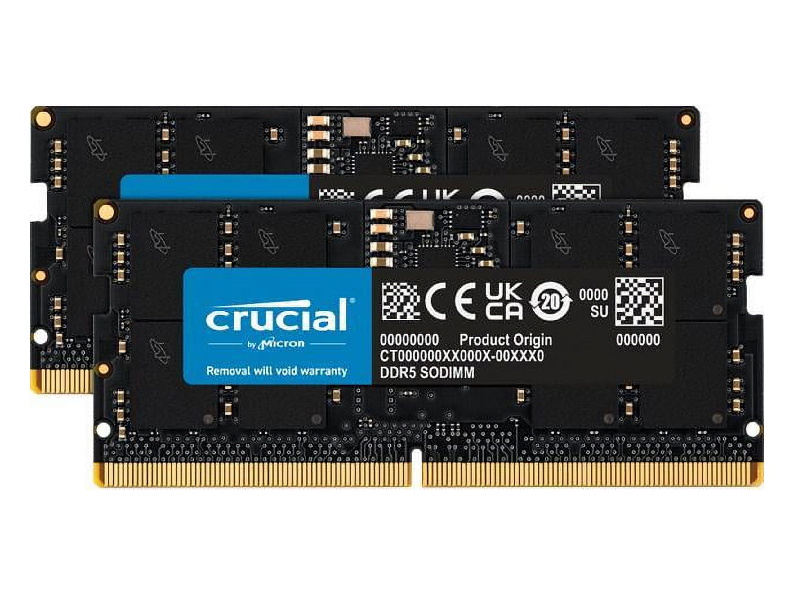 Picture of Crucial CT2K16G48C40S5 32GB Kit 2 x 16GB DDR5 4800 Laptop Memory Model