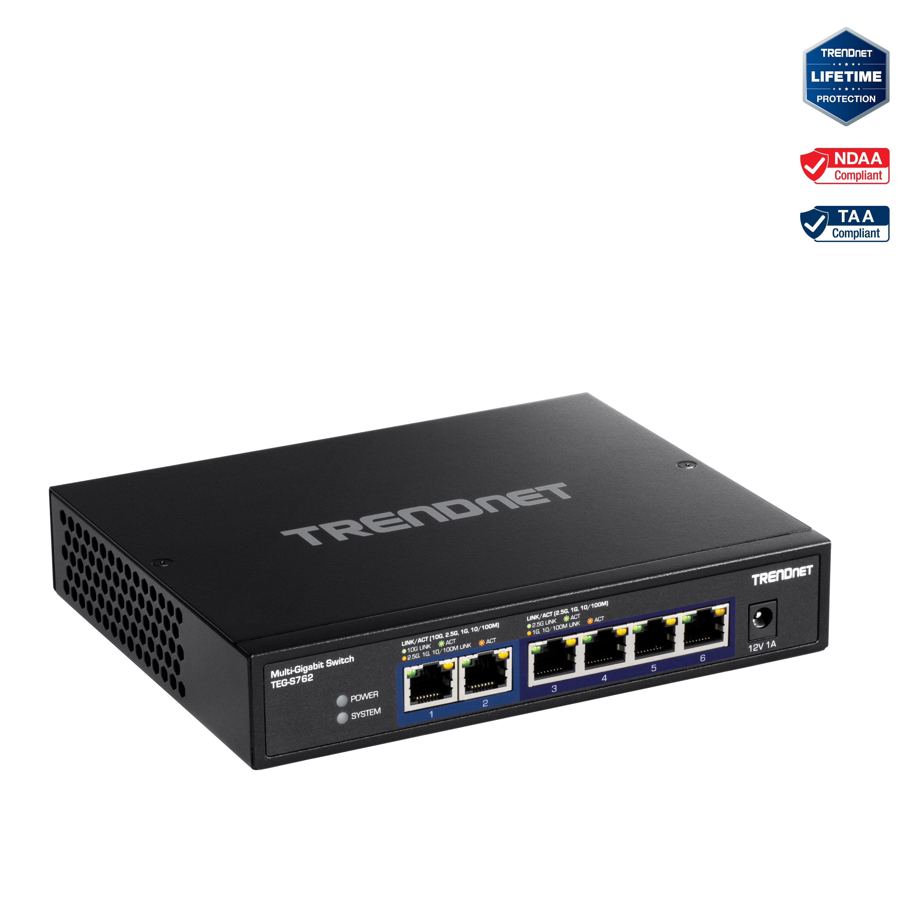 TEG-S762 4 x 2.5G RJ-45 Base-T 6-Port 10G Switch