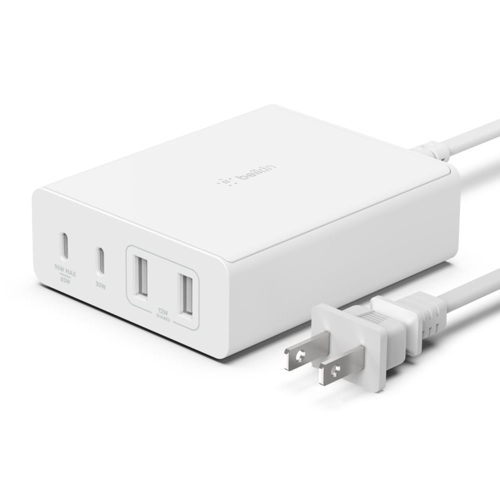 Picture of Belkin WCH010dqWH 108W USB C GaN 4 Port Charger, White