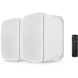 Dual Bluetooth Speaker System - White - Portable - 18.08 lbs - High Sound Quality