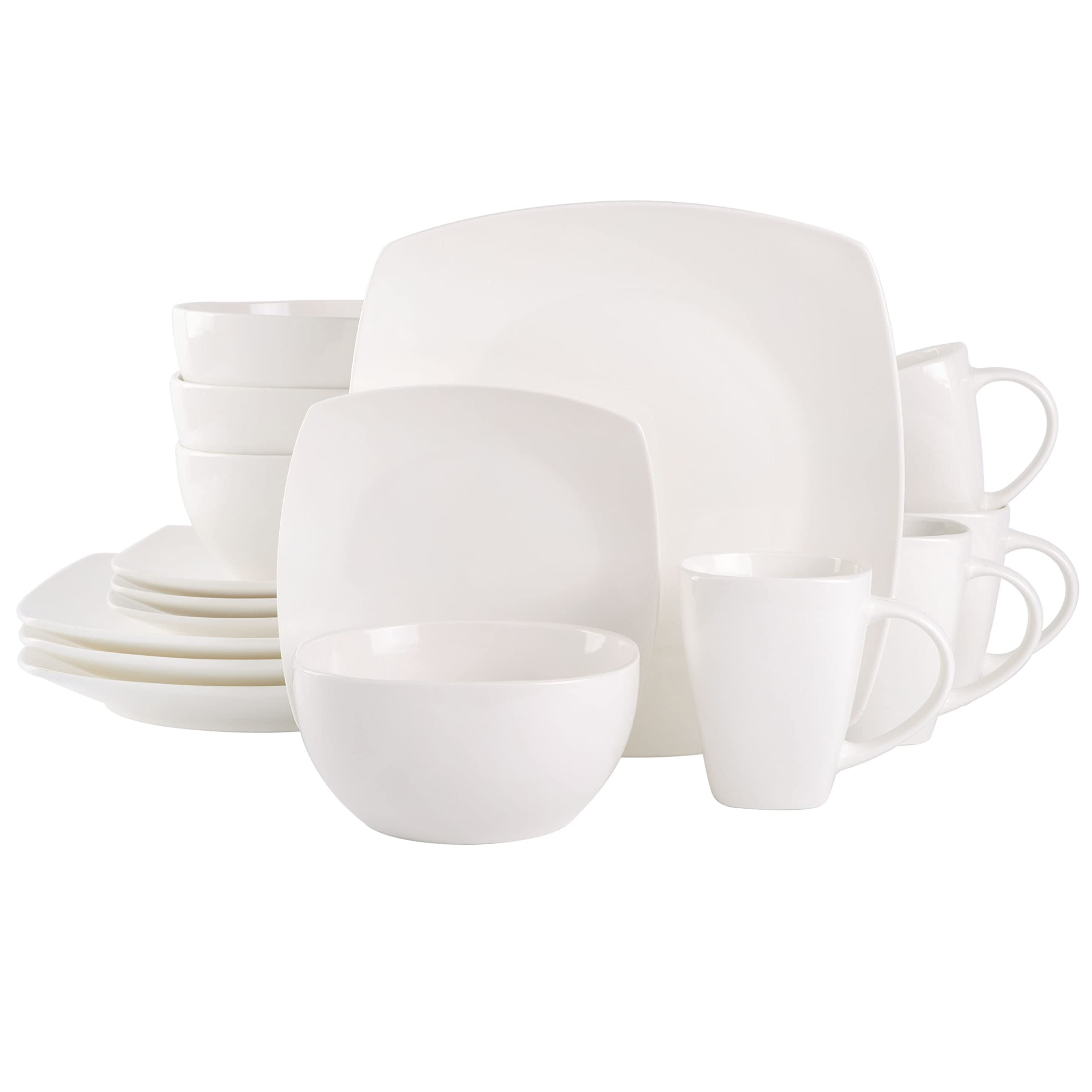 Picture of Gibson 130986.16RR Soho Lounge Dinnerware Set&#44; White - 16 Piece