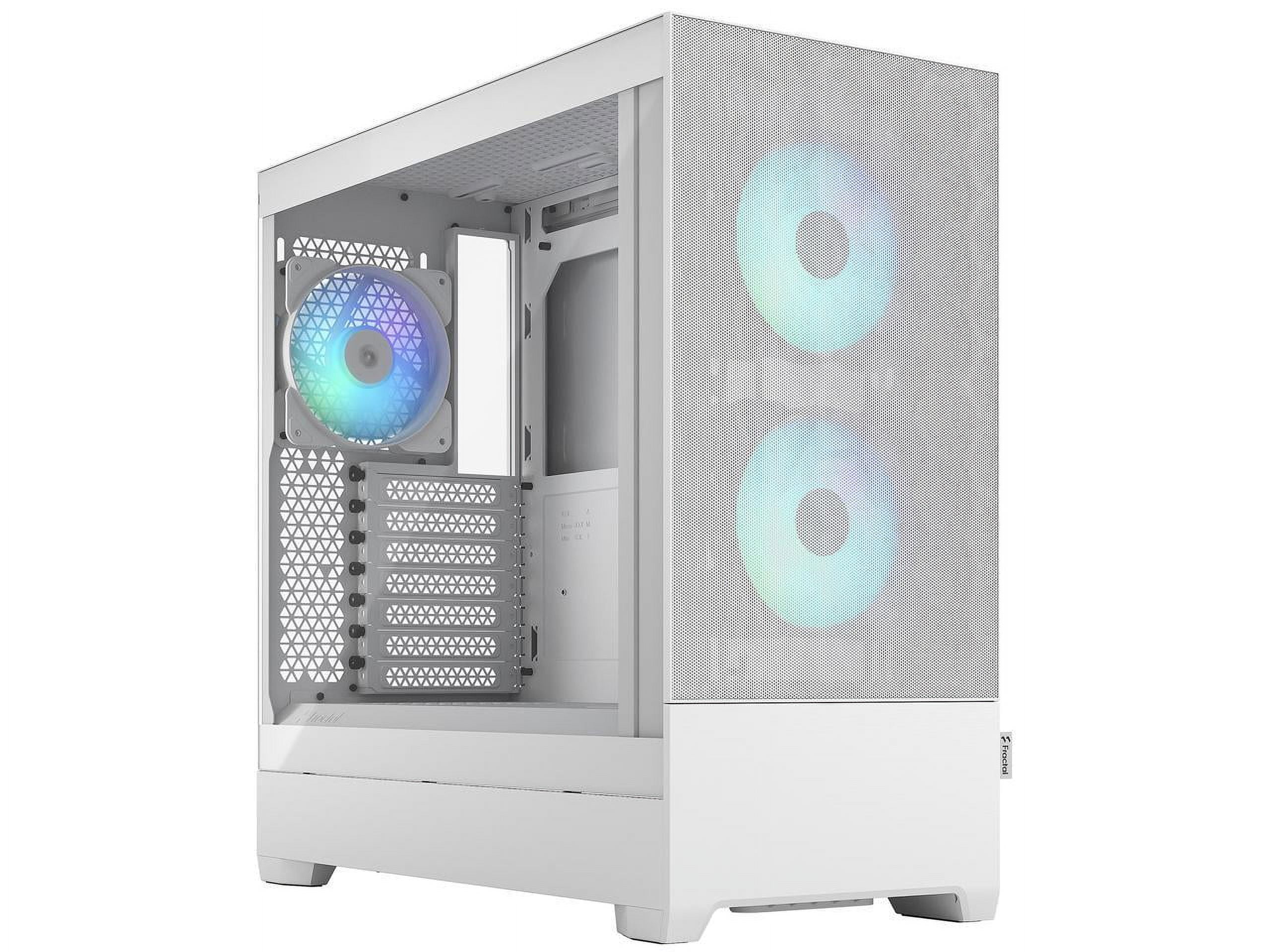 Picture of Fractal Design FD-C-POR1A-01 MidTower Pop Air RGB Tempered Glass ATX High-Airflow Computer Case&#44; White & Clear