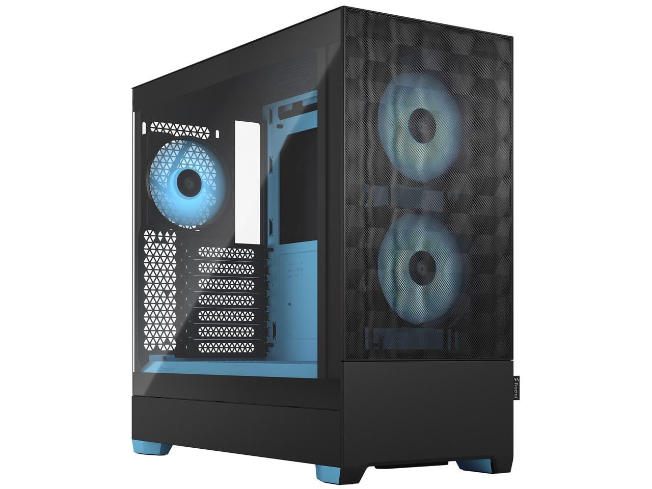 Picture of Fractal Design FD-C-POR1A-02 MidTower Pop Air RGB Tempered Glass ATX High-Airflow Computer Case&#44; Black & Cyan