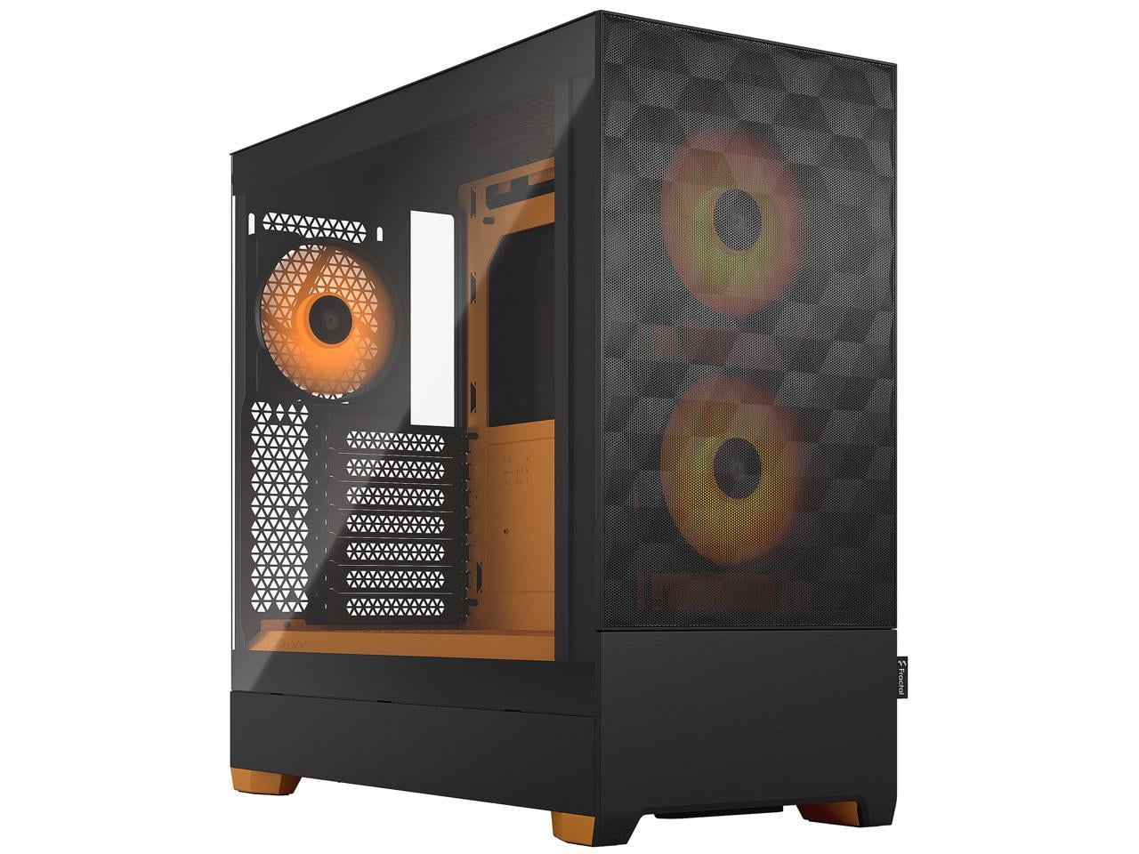 Picture of Fractal Design FD-C-POR1A-05 MidTower Pop Air RGB Tempered Glass ATX High-Airflow Computer Case&#44; Black & Orange