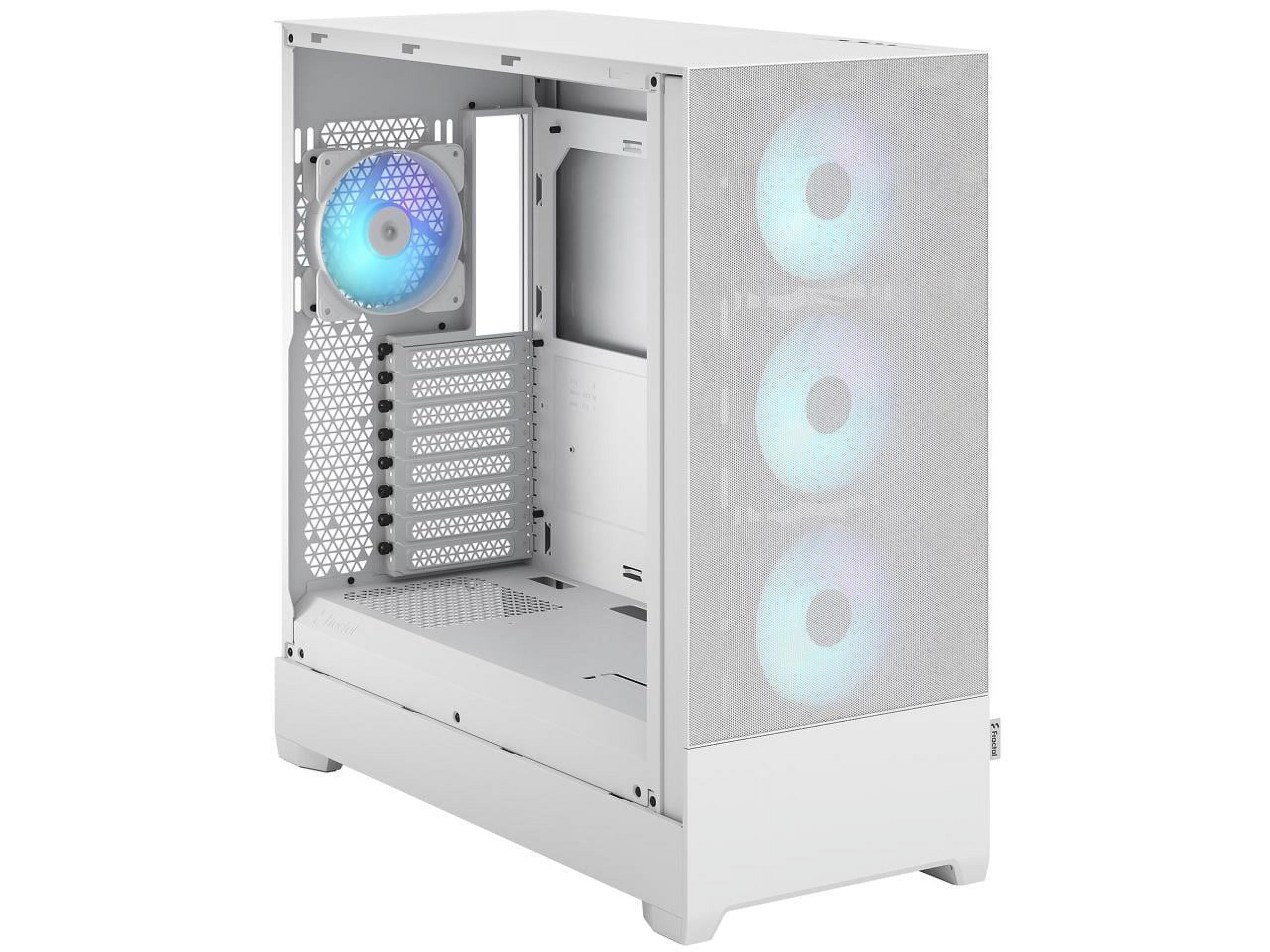 Picture of Fractal Design FD-C-POR1X-01 MidTower Pop XL Air RGB Tempered Glass ATX High-Airflow Computer Case, White