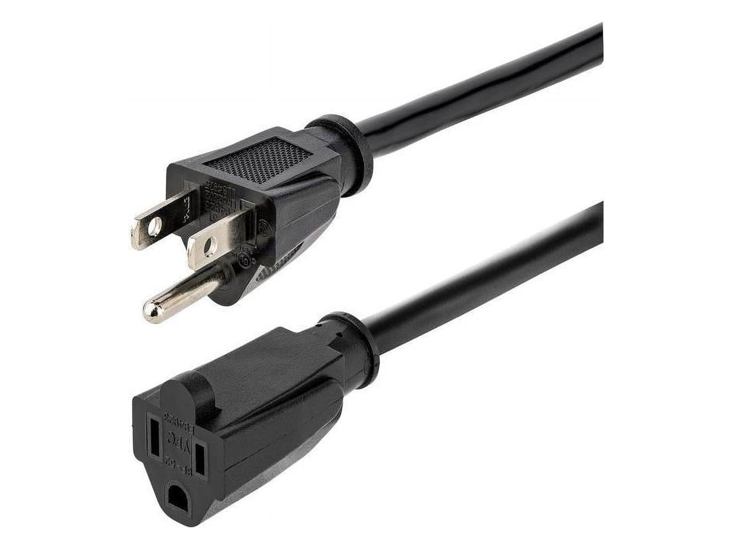 HX-15F-POWER-CORD 15 ft. Power Cord Extension, 14 AWG, NEMA 5-15P to NEMA 5-15R - Black