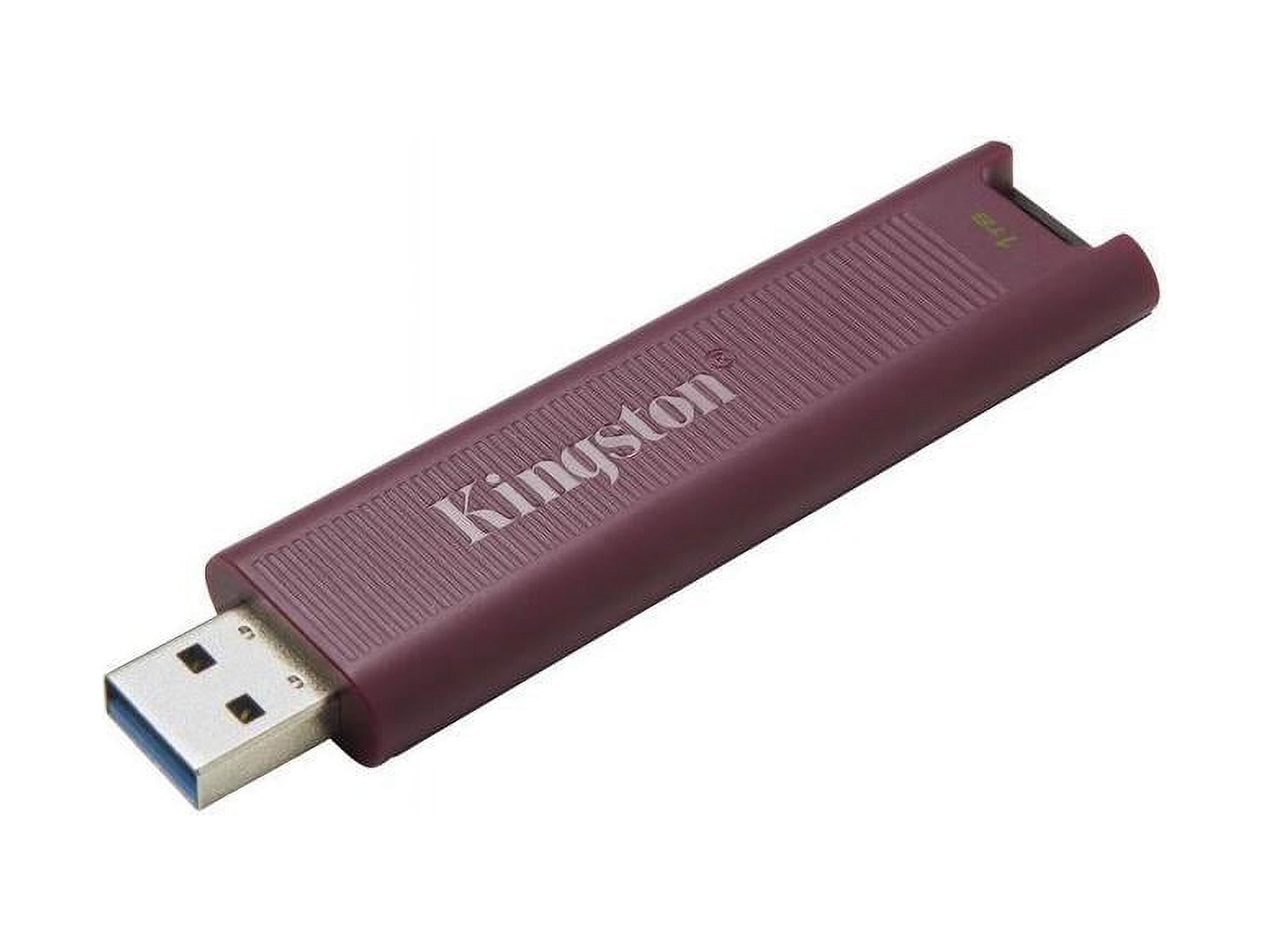 Picture of Kingston DTMAXA-1TB DataTraveler Max USB 3.2 Gen 2 Series Flash Drive - 1 TB - USB 3.2 Gen 2 Type A - 1000 MB-S Read Speed - 900 MB-S Write Speed, Red