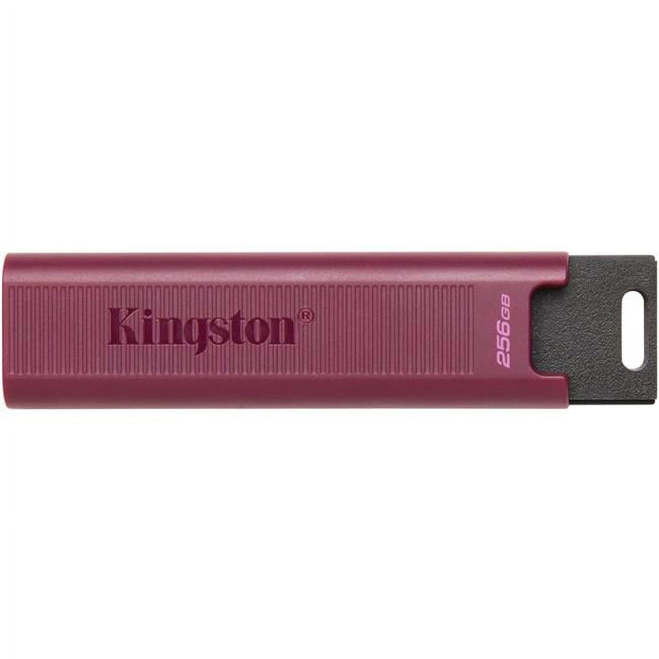 Picture of Kingston DTMAXA-256GB DataTraveler Max USB 3.2 Gen 2 Series Flash Drive - 256 GB - USB 3.2 Gen 2 Type A - 1000 MB-S Read Speed - 900 MB-S Write Speed - Red